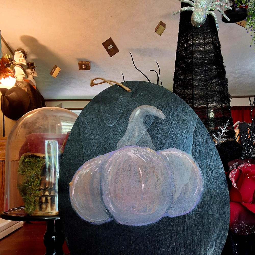 Hand Painted Pumpkin Wall Art.